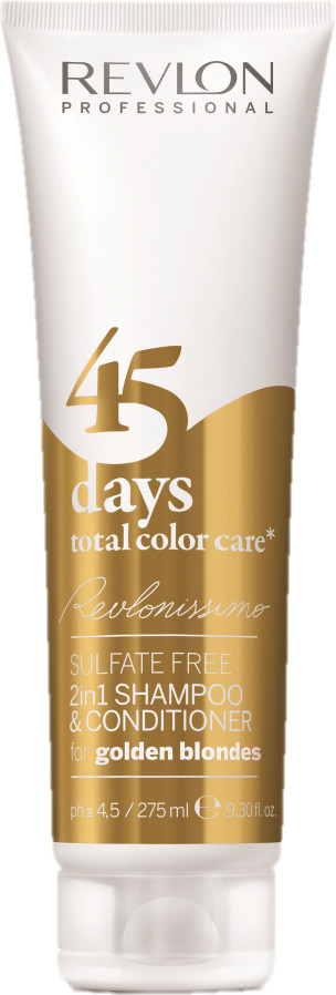 Revlon Professional 45 Days Shampoo Golden Blondes -  vrouwen - Voor Gekleurd haar - 275 ml -  vrouwen - Voor Gekleurd haar