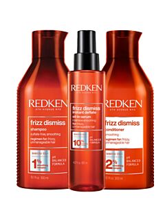 Frizz Dismiss Combi Deal Shampoo, Conditioner & Instant Deflate Oil-In-Serum