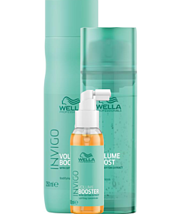 Wella Invigo Volume Boost Combi Deal Bodifying Shampoo, Chrystal Mask & Boost Booster