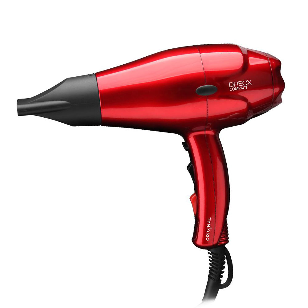 DREOX Compact Föhn 2000W AC Metalic Rood